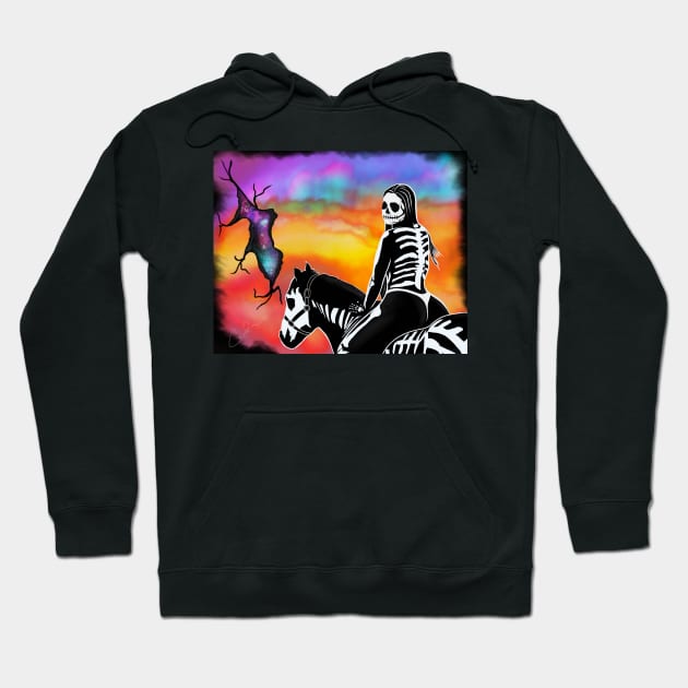 Day of the Dead Horseback Hoodie by Tha_High_Society